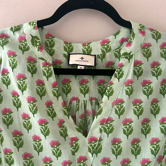 TUCKERNUCK Tnuck Beach Women’s Petite Peony Kenzo Dress Coverup Sz Medium Preppy - Picture 8 of 11